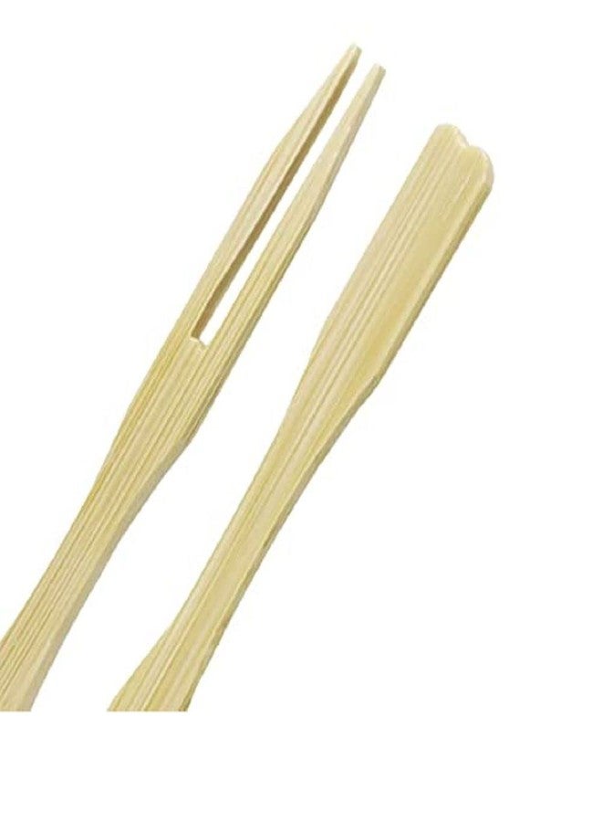 V4L Bamboo Appetizer Forks, 3.5" Disposable Bamboo Fork for Charcuterie, Mini Forks for Appetizers, Cocktail Forks for Weddings, Small Appetizer Picks Pack of 100 - Image 3